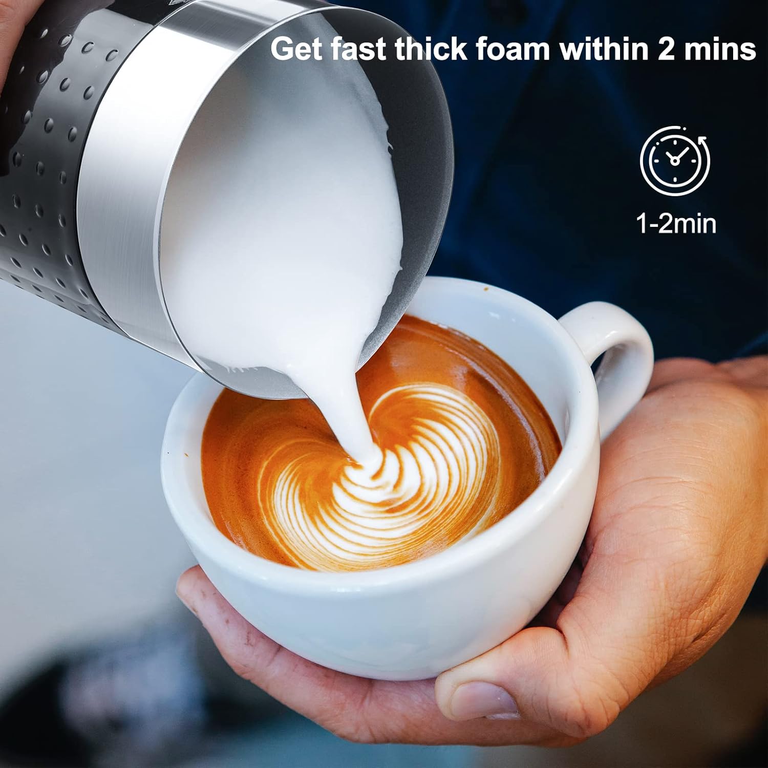 Huogary Milk Frother for Barista Quality Foam