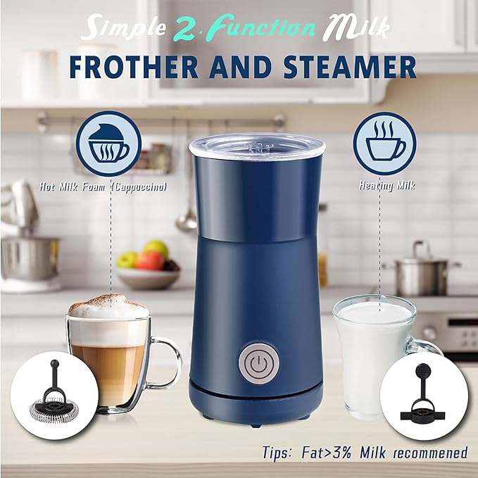 Huogary 2-in-1 Milk Frother & Steamer